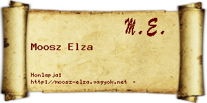 Moosz Elza névjegykártya